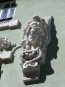Statue on a building façade in Lisbon